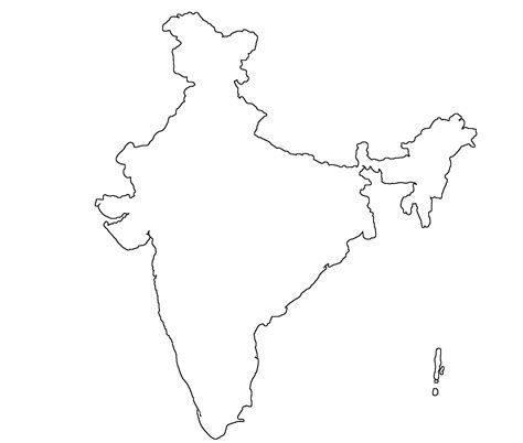 Map of India outline. | Clipart Nepal