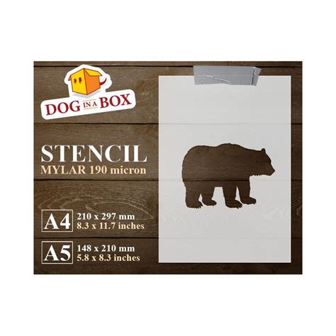 Bear stencil n.1 - Reusable bear stencil for wood signs, walls or fabrics.