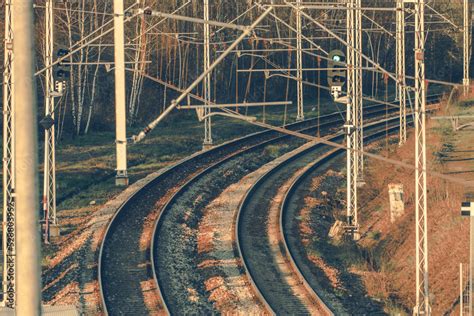 Parallel Railroad Tracks Stock Photo | Adobe Stock