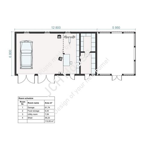 Modern Garage Plan Shed Plan Storage Garden House Loft - Etsy