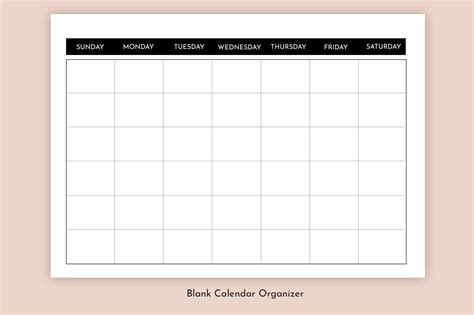 Printable Blank Monthly Calendars