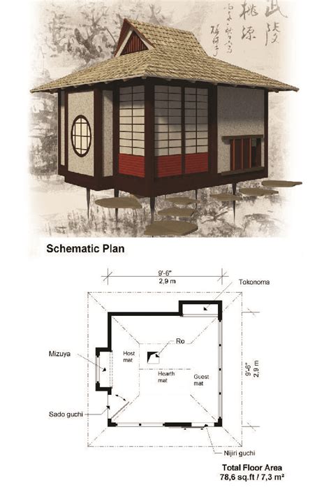 Japanese Tea House Plans | Traditional japanese house, Japanese house ...