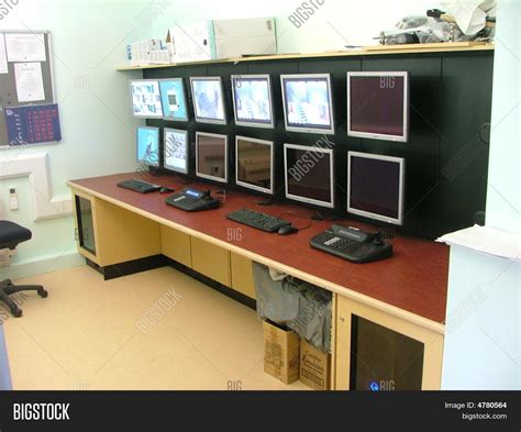 Cctv Control Room Desk Image & Photo | Bigstock