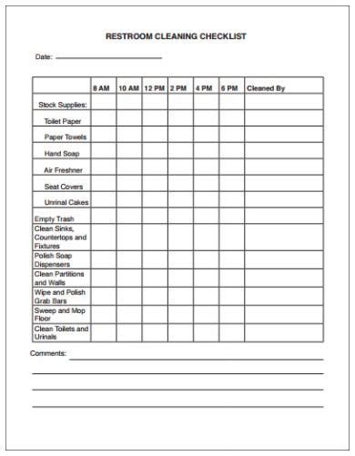 10+ Bathroom Cleaning Schedule Templates - Google Docs, Google Sheets ...