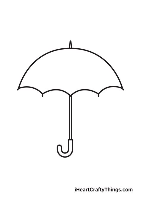 Umbrella Drawing - How To Draw An Umbrella Step By Step