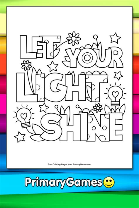 Let Your Light Shine Coloring Page