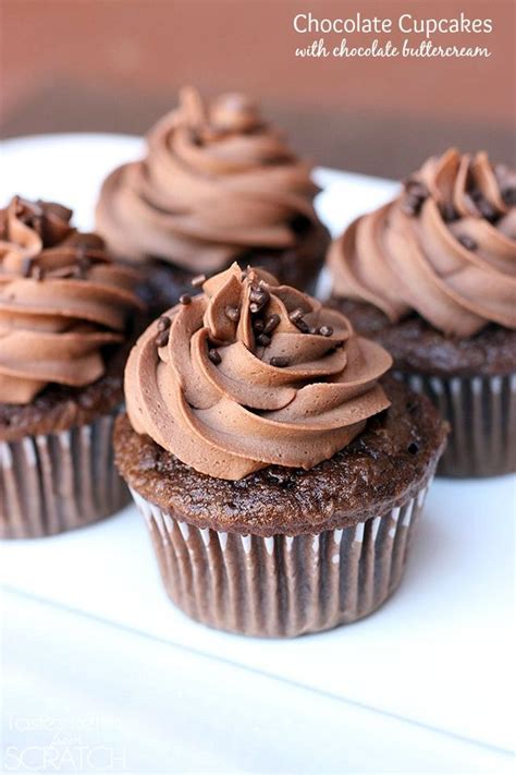 Chocolate Cupcakes with Chocolate Buttercream Frosting Chocolate ...