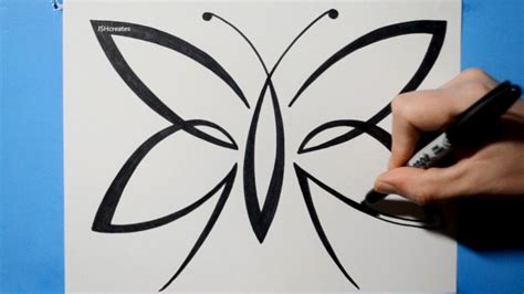 Butterfly Design 5 Simple Symmetrical Drawing How To Draw Tribal