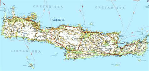 Crete Road Map - Crete • mappery