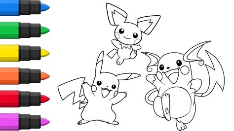 Pikachu Evolution Coloring Pages