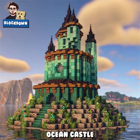 Here's a Ocean Castle I made! : Minecraft