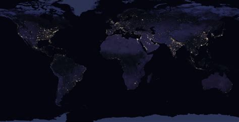 Nasa World Night Map