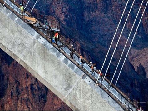 Hoover dam bridge construction