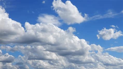 white clouds on blue background time Stock Footage Video (100% Royalty ...