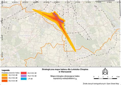 Strategiczna mapa hałasu - Lotnisko Chopina w Warszawie