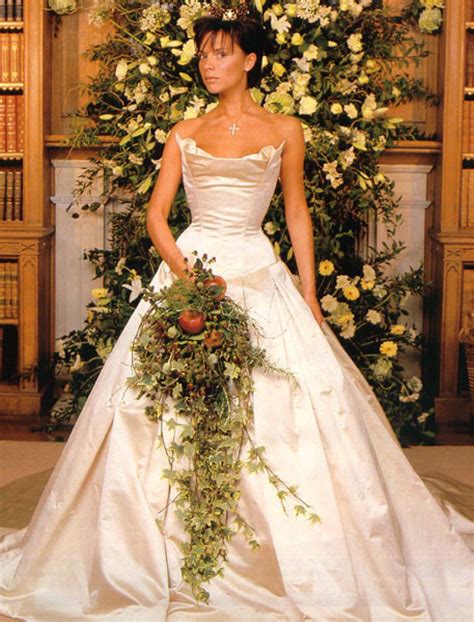 Victoria Beckham Wedding Dress Celebrity Corset Bridal Gown ...