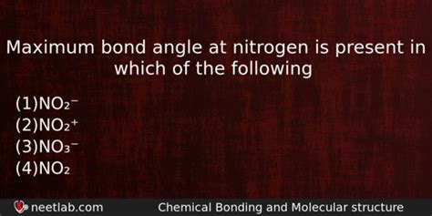 Maximum bond angle at nitrogen is present in which of the following ...