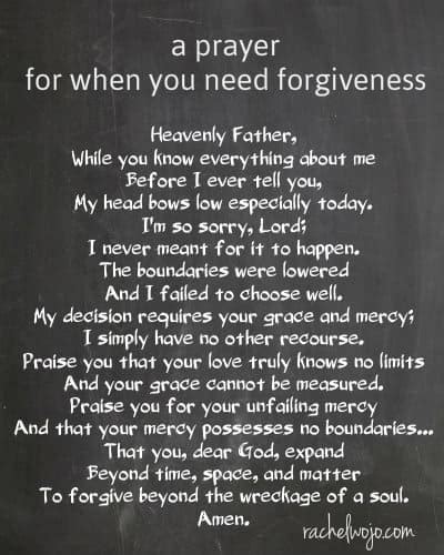 a prayer of forgiveness