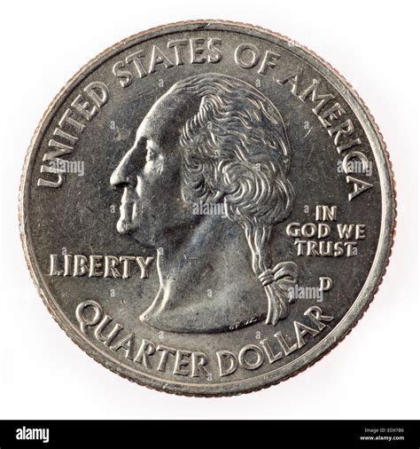 American dollar one Quarter coin Stock Photo - Alamy