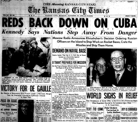 The Cuban Missile Crisis – I Remember JFK: A Baby Boomer's Pleasant ...