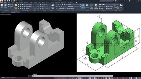 Autocad 3d Mechanical Drawing Tutorial - Image to u