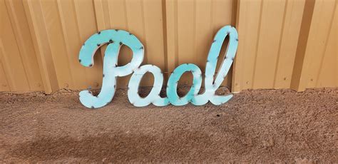 Pool Signs Metal Pool Sign Pool Decor Rustic Pool - Etsy