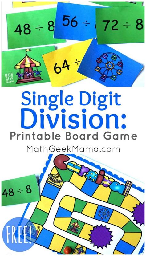 Printable Games To Practice Division - Maria Holman's Math Drills