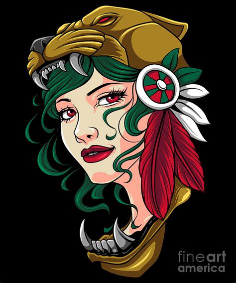 Aztec Woman - Mexican Girl - Hecho En Mexico Digital Art by Mister Tee ...