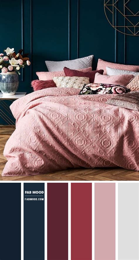 Burgundy navy blue and mauve bedroom color scheme – Artofit