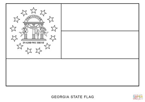 State Flag of Georgia coloring page | Free Printable Coloring Pages