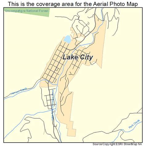 Aerial Photography Map of Lake City, CO Colorado