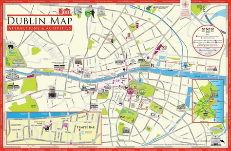 Map of Dublin city centre - Dublin city centre map (Ireland)