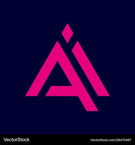 Technology ai logo letters concept modern Vector Image