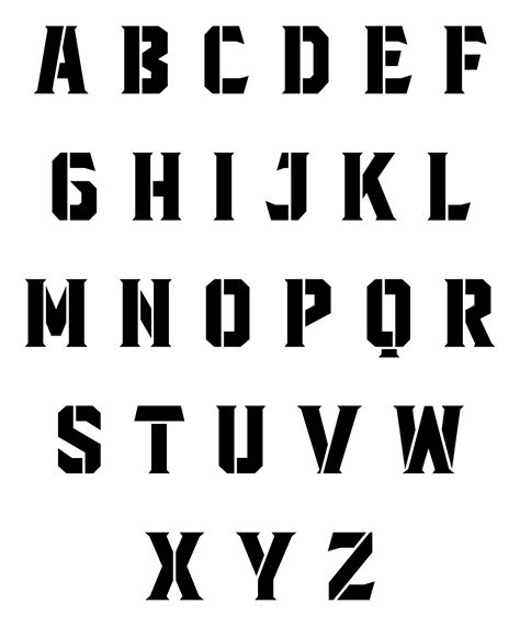 Printable Alphabet Stencil