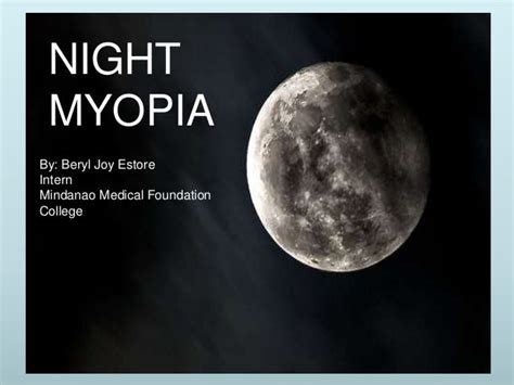 Night Myopia