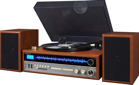 Crosley 1975T Turntable System with Bluetooth, CD, AM/FM and Included ...