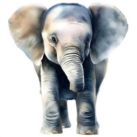 Premium AI Image | Baby elephant watercolor style