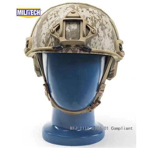 AOR1 Deluxe NIJ IIIA FAST Desert Digital Camo Ballistic Helmet With ...