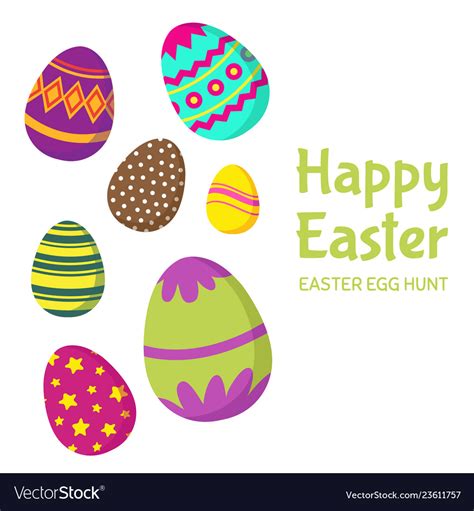 Happy easter egg hunt background Royalty Free Vector Image