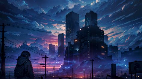 1920x1080 Resolution Anime City 4k Aesthetic 1080P Laptop Full HD ...