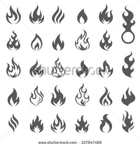 Simple Fire Tattoo Designs