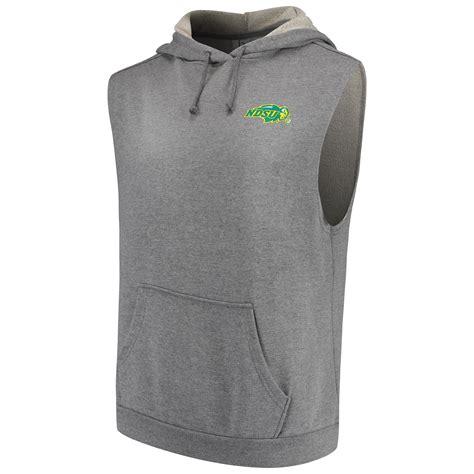 Men's Black NDSU Bison Stadium Sleeveless Hoodie