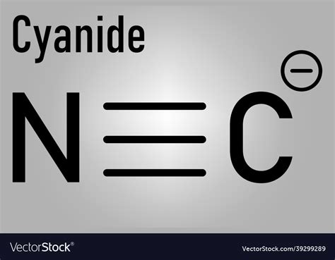 Cyanide Anion Chemical Structure Skeletal Formula Vector, 58% OFF