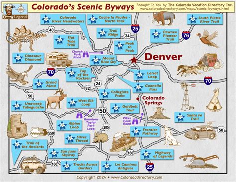 Scenic Drives In Colorado Map - Almeda Malissia