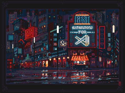 City that never sleeps [pixelart] by Pako on Dribbble