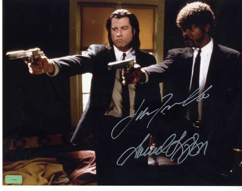 Lot Detail - John Travolta and Samuel L. Jackson Signed 14'' x 11 ...