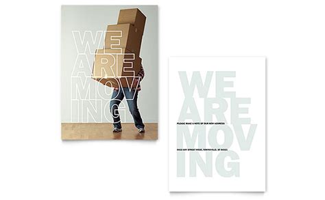 We're Moving Announcement Template Design