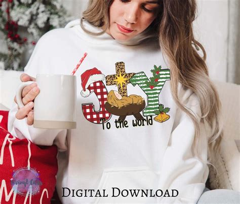 Joy to the World Png Nativity Scene Png Baby in a Manger - Etsy