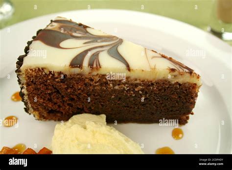 Chocolate Cake Slice Stock Photo - Alamy