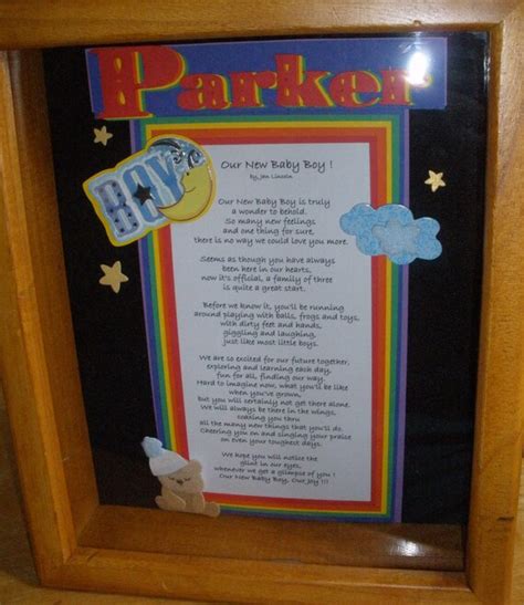 Personalized Baby Boy Poem frame